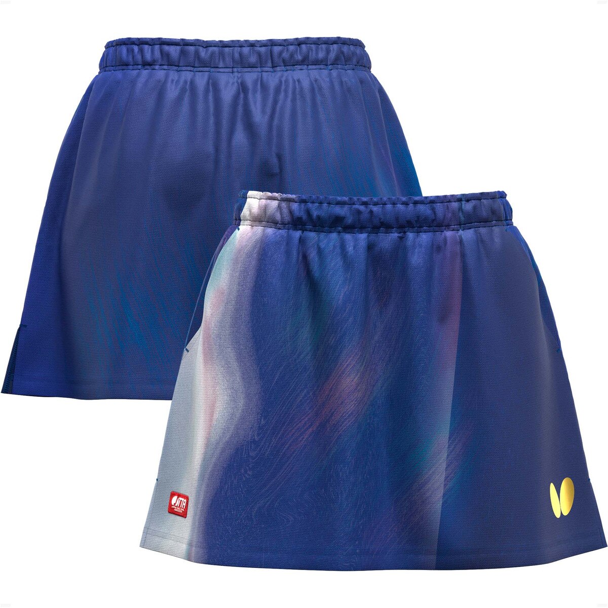 Butterfly Infiria Table Tennis Skirt - Blue - Front/Back